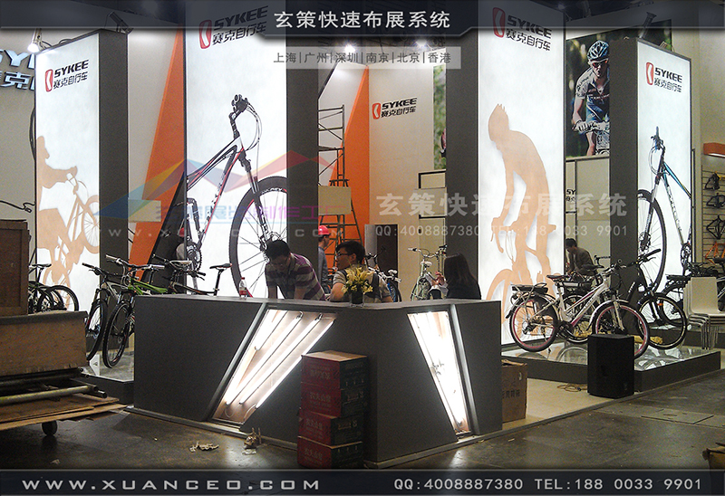 赛克展台搭展-自行车展展台搭展-上海蜜桃黄色网站展览工厂02